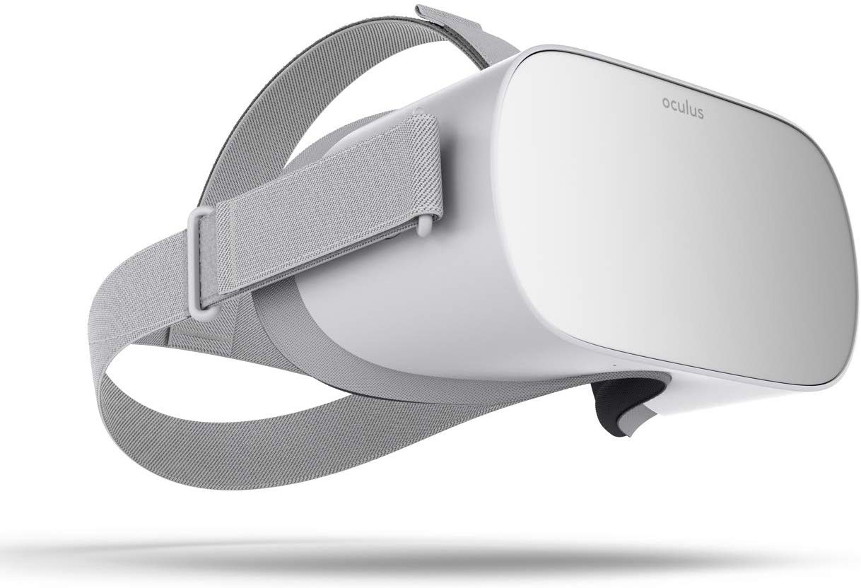 Oculus Go Virtual Reality Headset, floating with white background