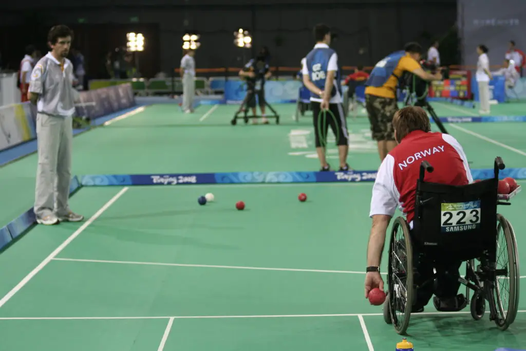 popular adaptive sports include Boccia, wheelchair adaptive sport similar to bocce ball