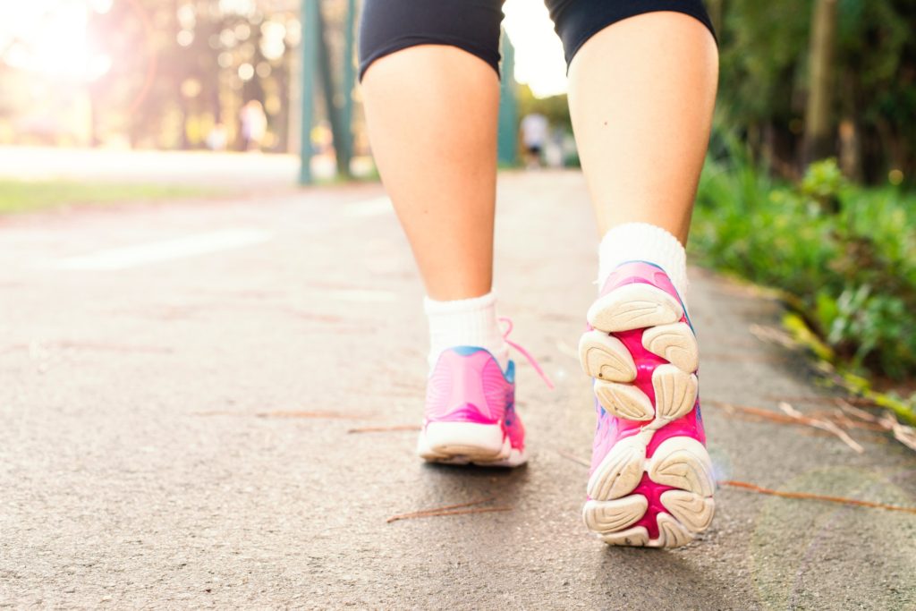 close up of woman walking hobby