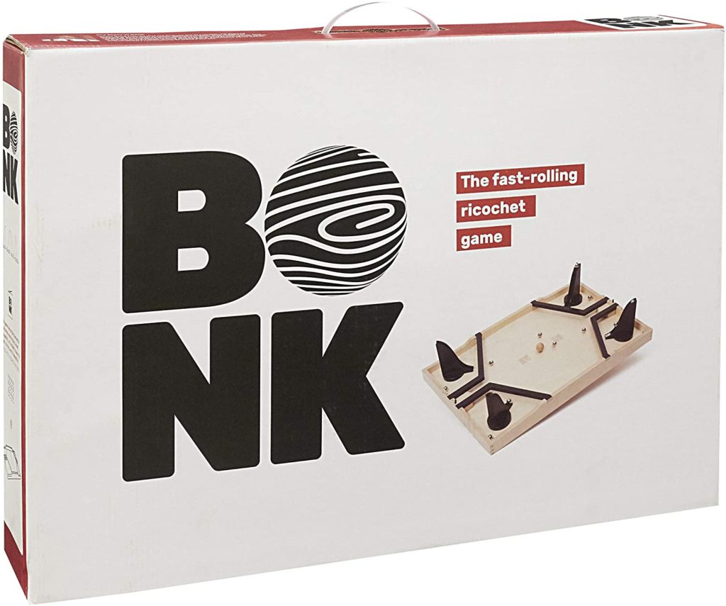 Bonk tabletop game in box, fast-rolling ricochet game