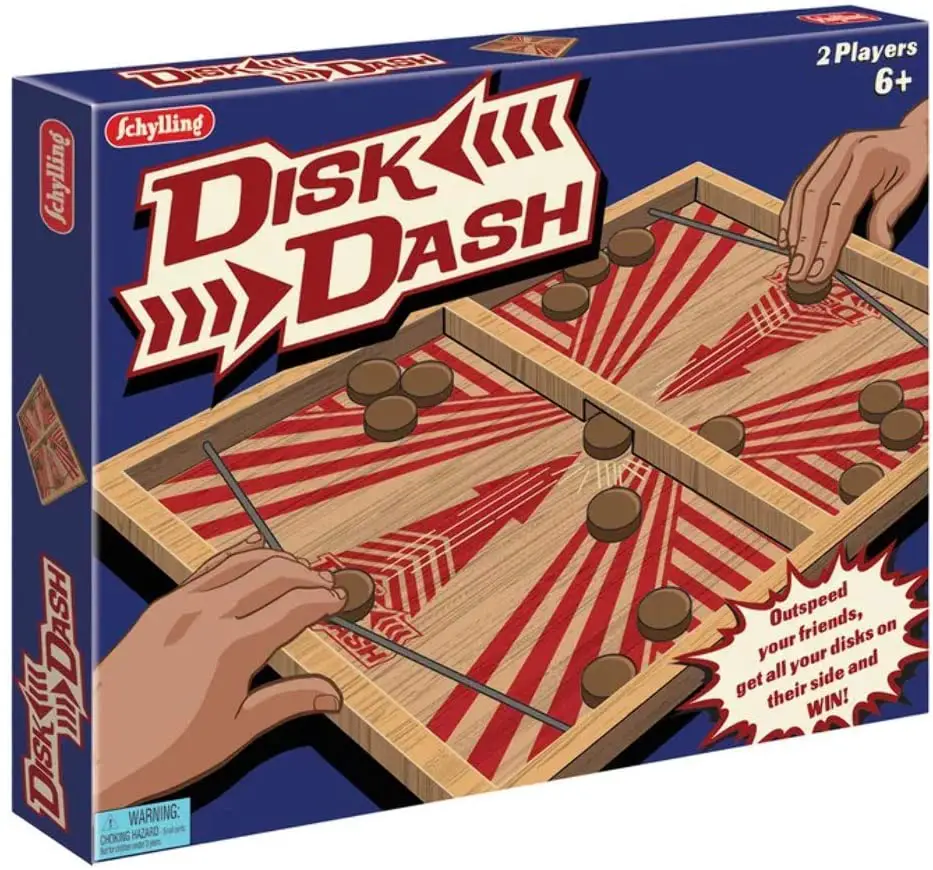 Disk Dash tabletop game competitive board game for family and friends