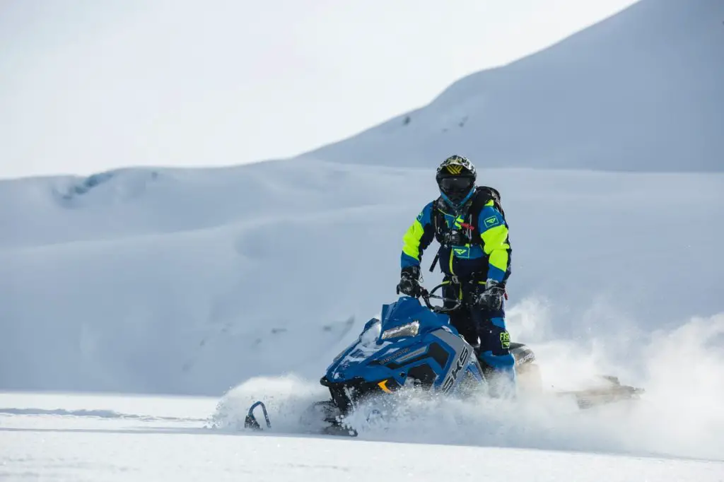 winter outdoor hobby snowmobiling 