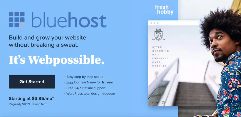 starting a blog with Bluehost / WordPress