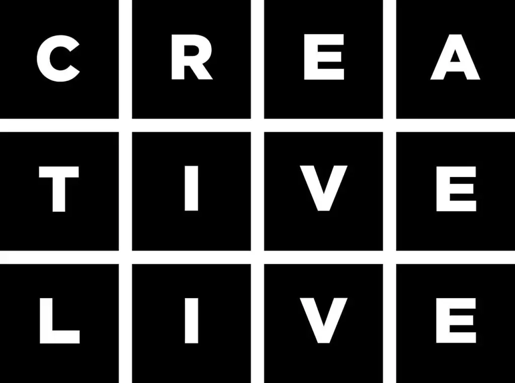 learn hobbies online with CreativeLive.  4x3 block letter logo