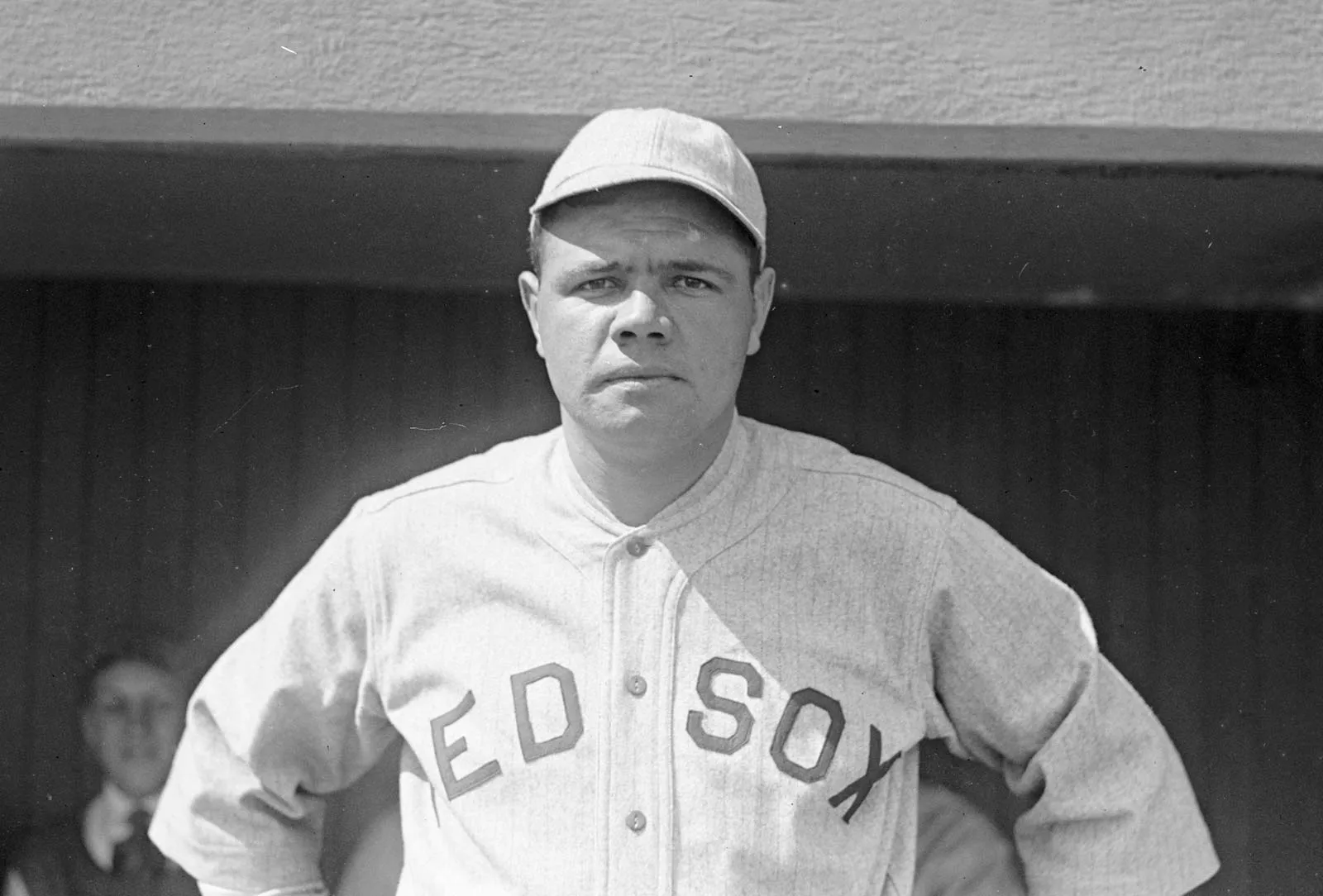 baseball quotes page, Babe Ruth in Red Sox uniform black and white