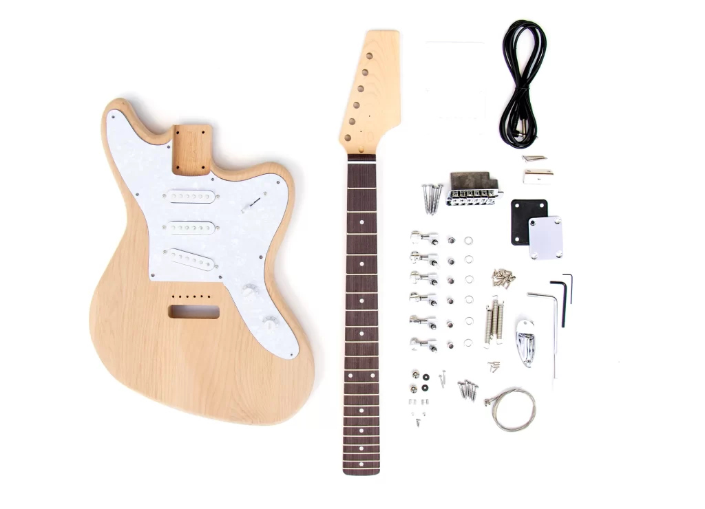 deconstructed electric guitar; DIY guitar building kit