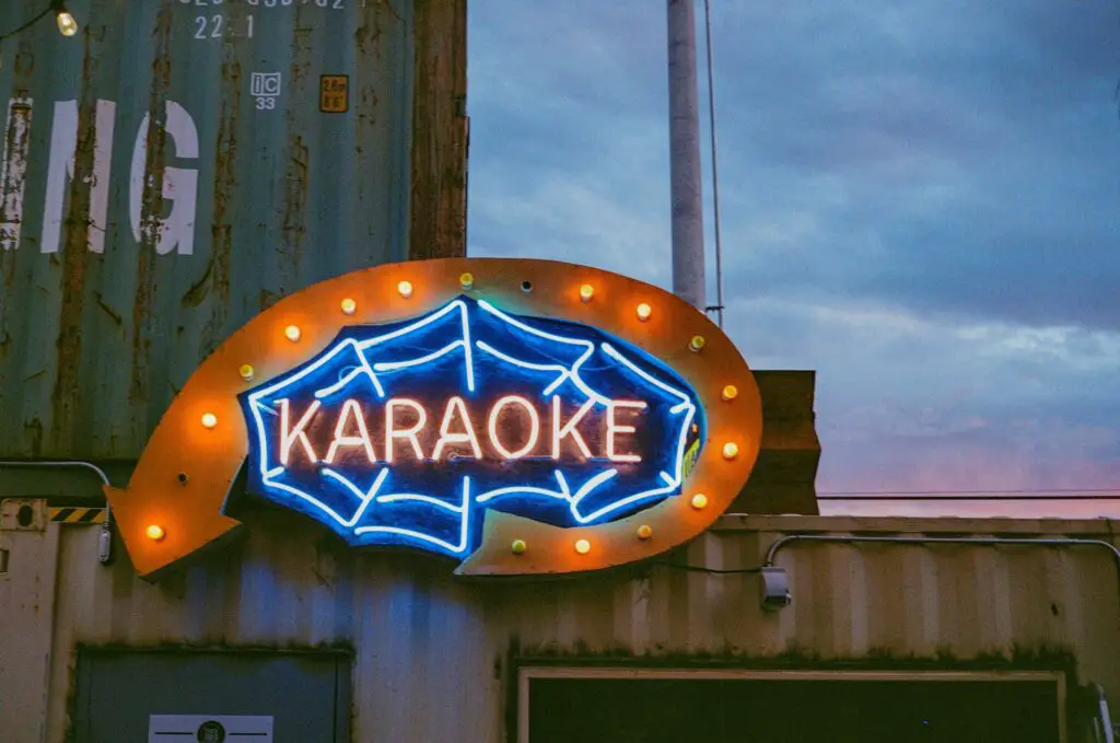 old rustic / vintage karaoke sign