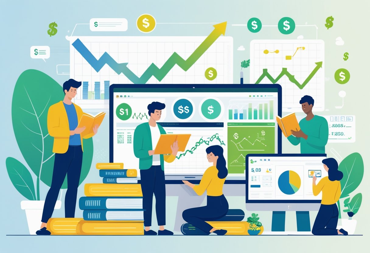 People engaged in various hobbies related to investing and passive income, such as reading financial books, analyzing stock charts, gardening, and managing an online store.